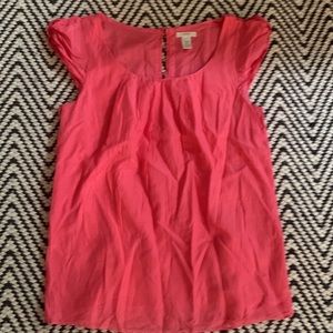 Silk and Cotton J Crew Pink Blouse